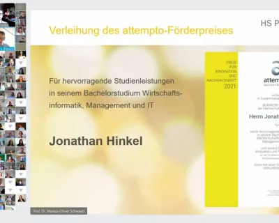 attempto vergibt zum zweiten Mal Preis für Nachhaltigkeit und Innovation an Studierende